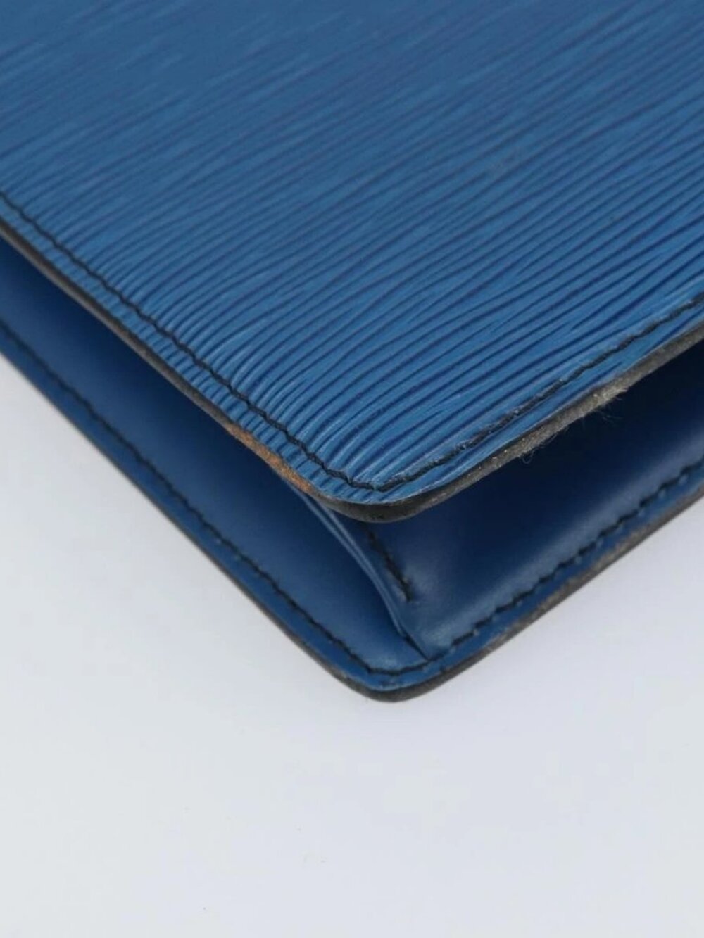 LOUIS VUITTON Epi Sac Plat Hand Bag Blue M52075 LV Auth 169982 - Picture 5 of 16